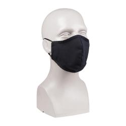 Masque tissu Mil-Tec en polycoton Ripstop doubl&eacute; coton cordon - Noir