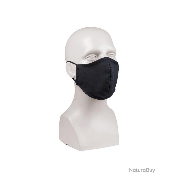 Masque tissu Mil-Tec en polycoton Ripstop doubl� coton cordon - Noir