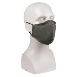 Masque tissu Mil-Tec en polycoton Ripstop doubl&eacute; coton cordon - Vert olive