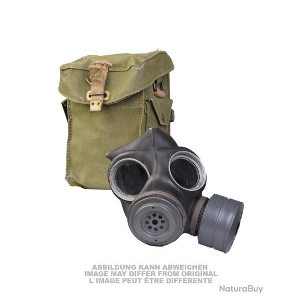Masque type britannique M44 avec cartouche et sac d'occasion - Autre