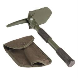 Mini pelle pliable Mil-Tec en acier au carbone d&eacute;montable - Vert olive