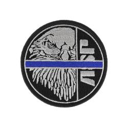 Morale patch Blue Line ASP, aigle brod&eacute; sur disque - Autre