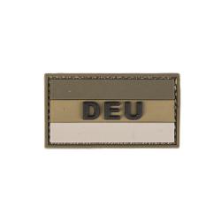 Morale patch Bundeswehr DEU Mil-Tec en PVC 3D 5,5 x 3 cm &agrave; dos - Vert olive