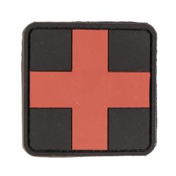 Morale patch premiers secours grand format Mil-Tec 3D PVC - Noir