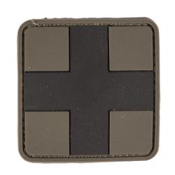 Morale patch premiers secours grand format Mil-Tec 3D PVC - Vert olive