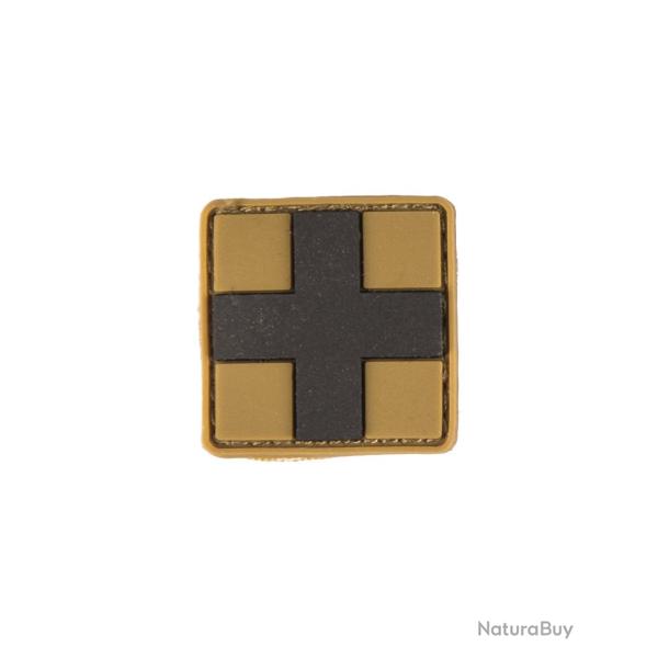 Morale patch premiers secours Mil-Tec 3D en PVC 2,5 x 2,5 cm - Coyote