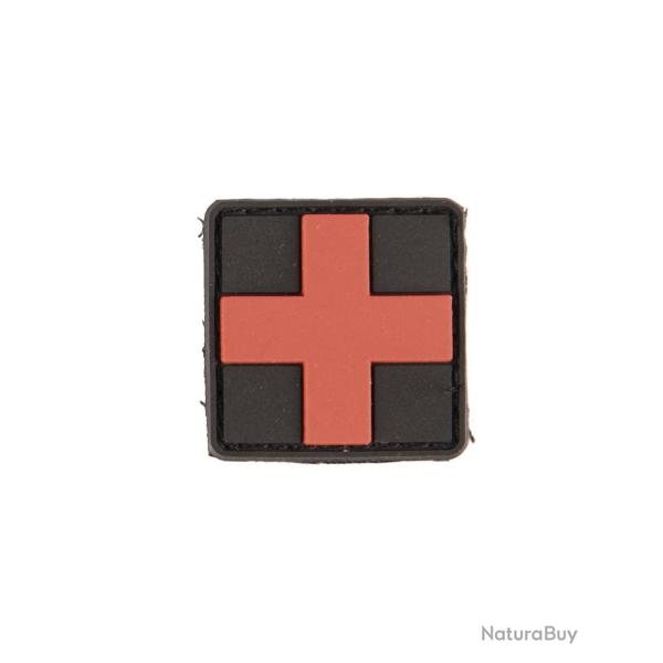 Morale patch premiers secours Mil-Tec 3D en PVC 2,5 x 2,5 cm - Noir
