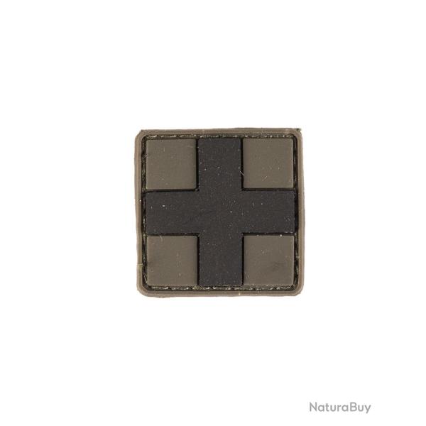 Morale patch premiers secours Mil-Tec 3D en PVC 2,5 x 2,5 cm - Vert olive