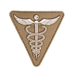 Morale patch signalisation m&eacute;dicale Mil-Tec 3D en PVC 7 x 7 cm - Coyote