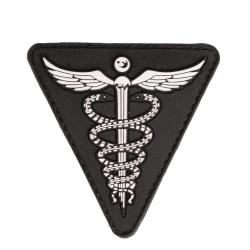 Morale patch signalisation m&eacute;dicale Mil-Tec 3D en PVC 7 x 7 cm - Noir