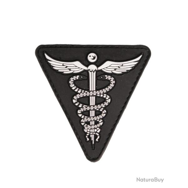 Morale patch signalisation m�dicale Mil-Tec 3D en PVC 7 x 7 cm - Noir