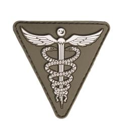 Morale patch signalisation m&eacute;dicale Mil-Tec 3D en PVC 7 x 7 cm - Vert olive