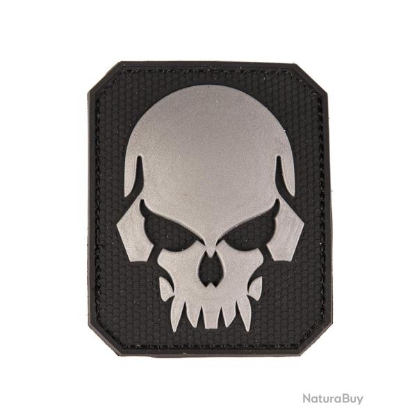 Morale patch t�te de mort grand format Mil-Tec 3D PVC - Noir