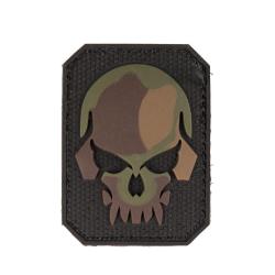 Morale patch t&ecirc;te de mort Mil-Tec 3D en PVC 5,5 x 4 cm dos - Autre