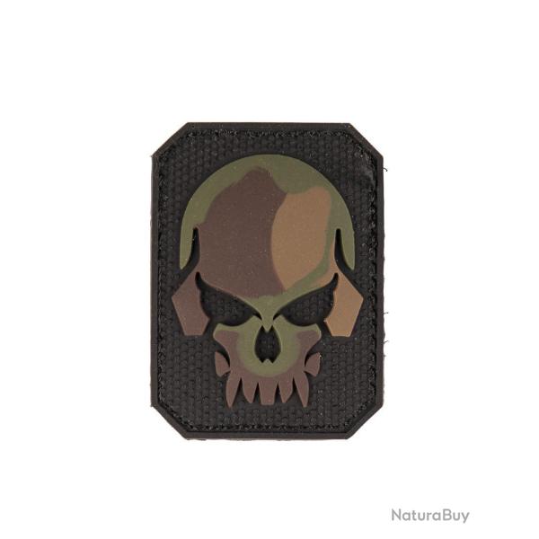 Morale patch t�te de mort Mil-Tec 3D en PVC 5,5 x 4 cm dos - Autre