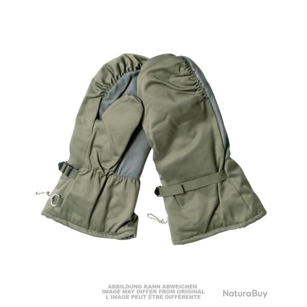 Moufles grand froid Mil-Tec type Bundeswehr en coton - Vert olive / 10