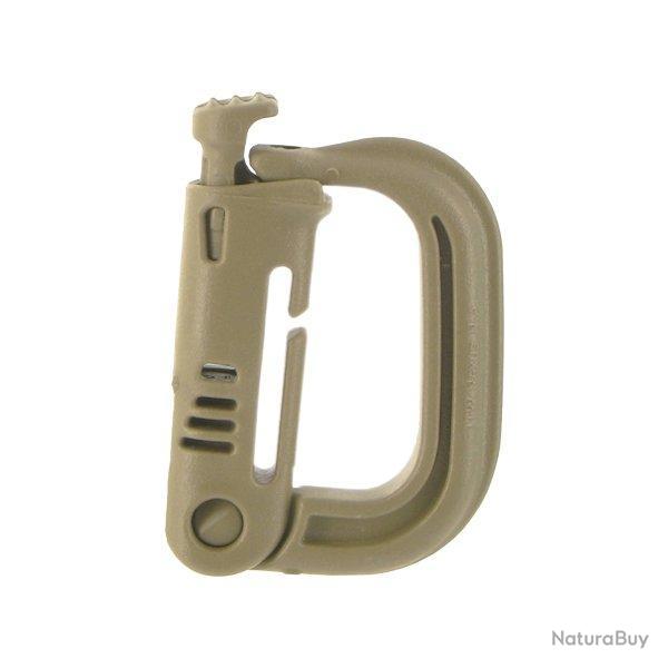 Mousqueton ITW Nexus GrimLoc en polym�re 54 x 40 mm - Coyote