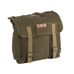 Musette en toile de l'arm&eacute;e roumaine d'occasion - Vert olive