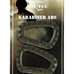 Paire de mousquetons d'accessoire Mil-Tec en ABS 8,3 cm - Vert olive