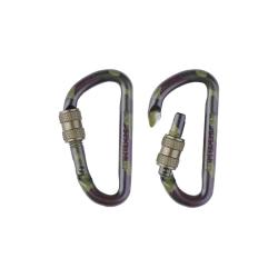 Paire de mousquetons tactiques Mil-Tec en alliage - Woodland