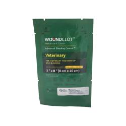 Pansement h&eacute;mostatique v&eacute;t&eacute;rinaire WoundClot 8 x 20 cm - Vert