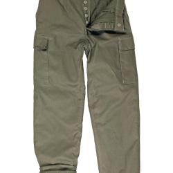 Pantalon chaud Mil-Tec type BW en moleskine de coton - Vert olive / 54
