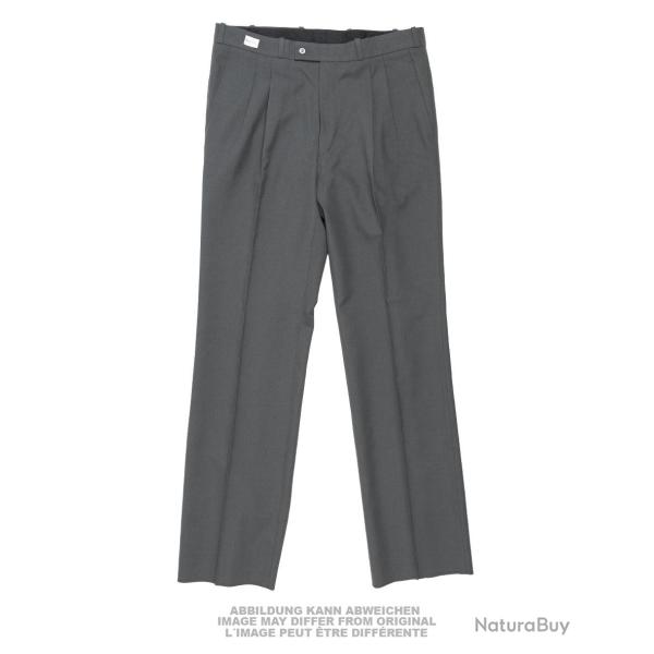 Pantalon d'uniforme en drap de laine d'occasion - Gris