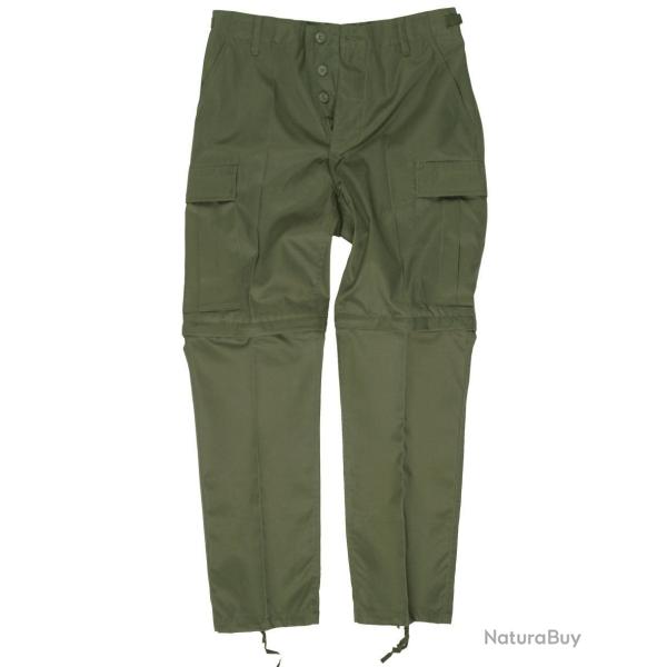 Pantalon de combat convertible Mil-Tec type BDU en polycoton - Vert olive / XL