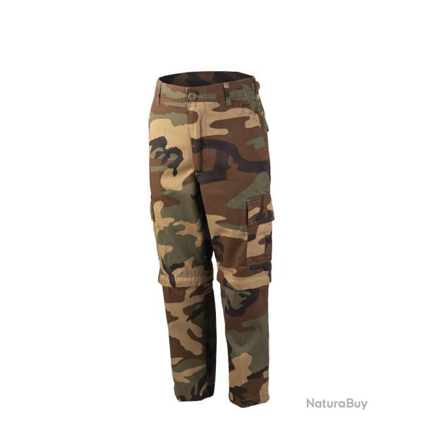 Pantalon de combat enfant type BDU Mil-Tec polycoton jambes - Woodland / XXL