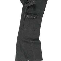Pantalon tactique Mil-Tec en moleskine 100 % coton pr&eacute;lav&eacute; - Noir / 58