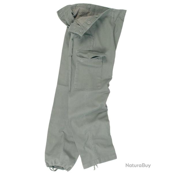 Pantalon tactique Mil-Tec en moleskine 100 % coton pr�lav� - Vert olive / 58