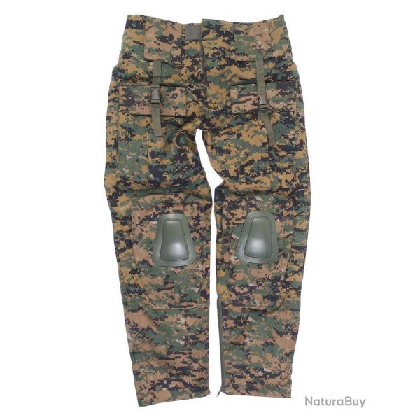 Pantalon tactique Mil-Tec Warrior en ripstop polycoton - Woodland / XL