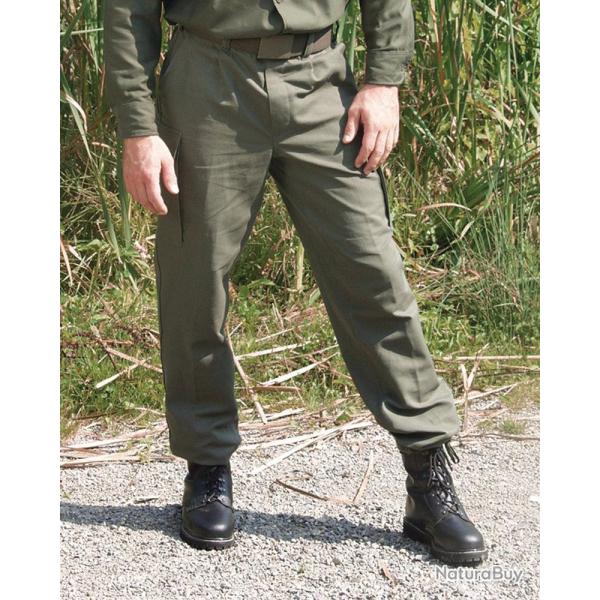Pantalon tactique type Bundeswehr Mil-Tec en moleskine coton - Vert olive / S - M