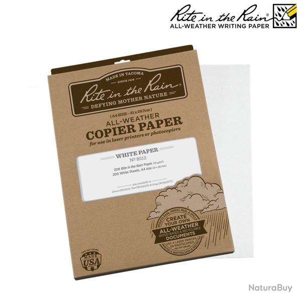 Papier tout-temps A4 Rite In The Rain pour imprimante, paquets - Blanc / 200 feuilles