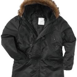 Parka de froid Teesar N3B en nylon enduit polyur&eacute;thane - Noir / XS