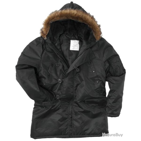 Parka de froid Teesar N3B en nylon enduit polyur�thane - Noir / XS