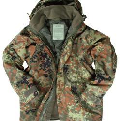 Parka de pluie Mil-Tec type ECWS en lamin&eacute; 3 couches - Noir / M