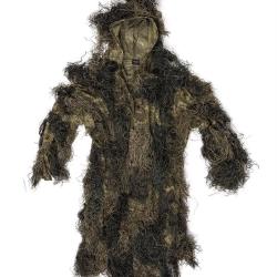 Parka Ghillie Mil-Tec Anti Fire Pro en polyester ignifug&eacute; - Woodland / M