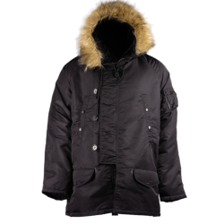 Parka grand froid Mil-Tec US N3B Basic avec capuche fausse - Noir / L