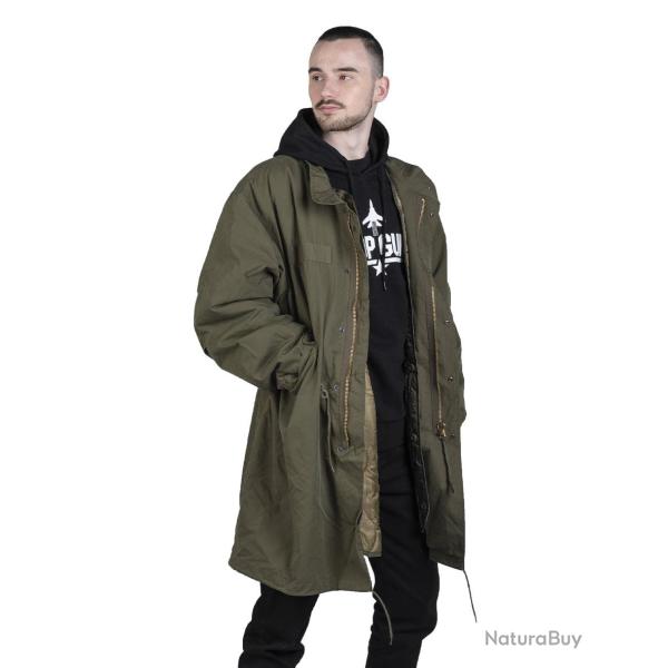 Parka Mil-Tec type US M65 en coton et nylon - Vert olive / S