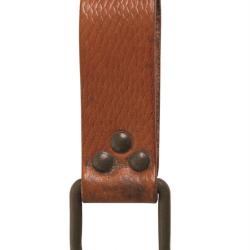 Passant de ceinturon en cuir d'occasion - Marron