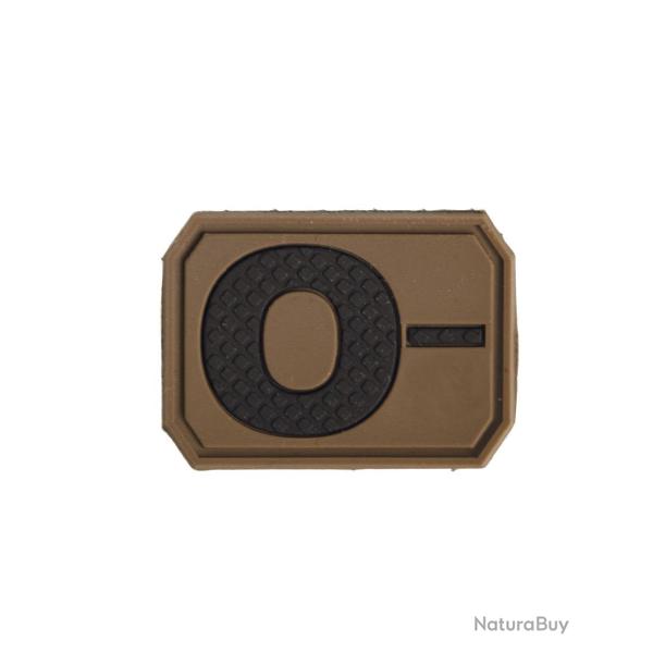 Patch groupe sanguin 0 n�gatif Mil-Tec en PVC 3,8 x 2,8 cm - Coyote