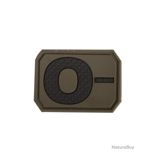 Patch groupe sanguin 0 n�gatif Mil-Tec en PVC 3,8 x 2,8 cm - Vert olive