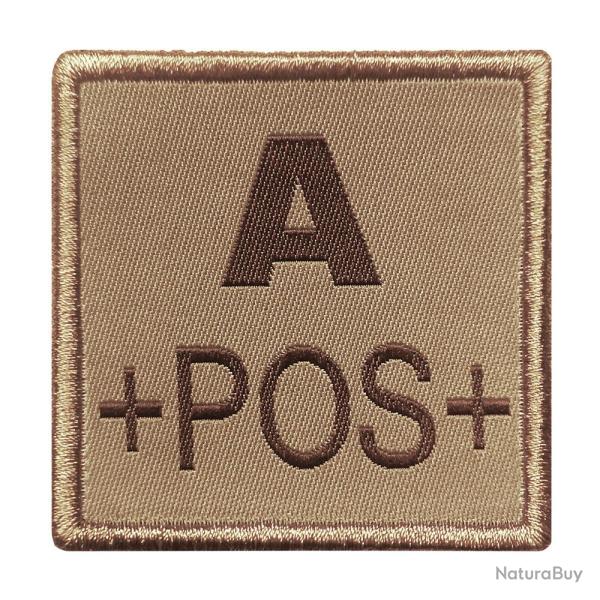 Patch groupe sanguin A10 Equipment brod� - Tan / A+