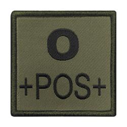 Patch groupe sanguin A10 Equipment brod&eacute; - Vert Olive / O+