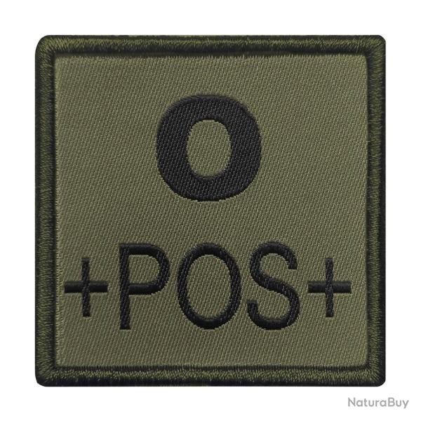 Patch groupe sanguin A10 Equipment brod� - Vert Olive / O+