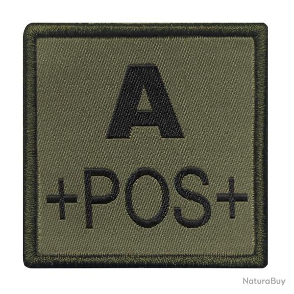Patch groupe sanguin A10 Equipment brod� - Vert Olive / A+