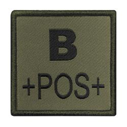Patch groupe sanguin A10 Equipment brod&eacute; - Vert Olive / B+
