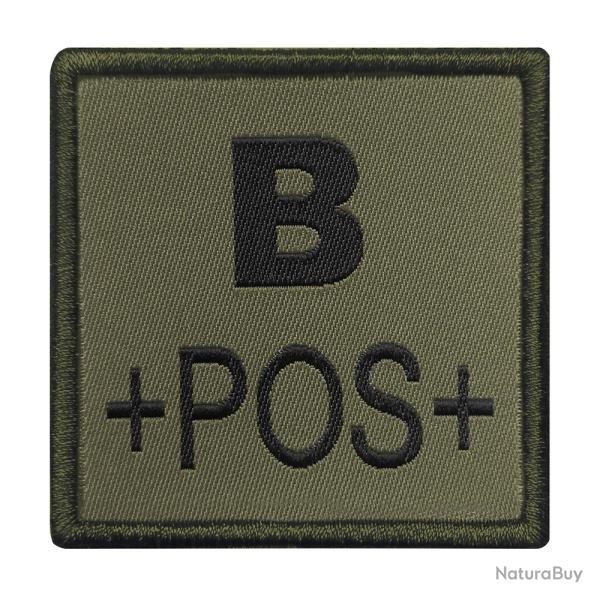 Patch groupe sanguin A10 Equipment brod� - Vert Olive / B+