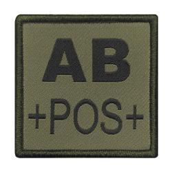 Patch groupe sanguin A10 Equipment brod&eacute; - Vert Olive / AB+